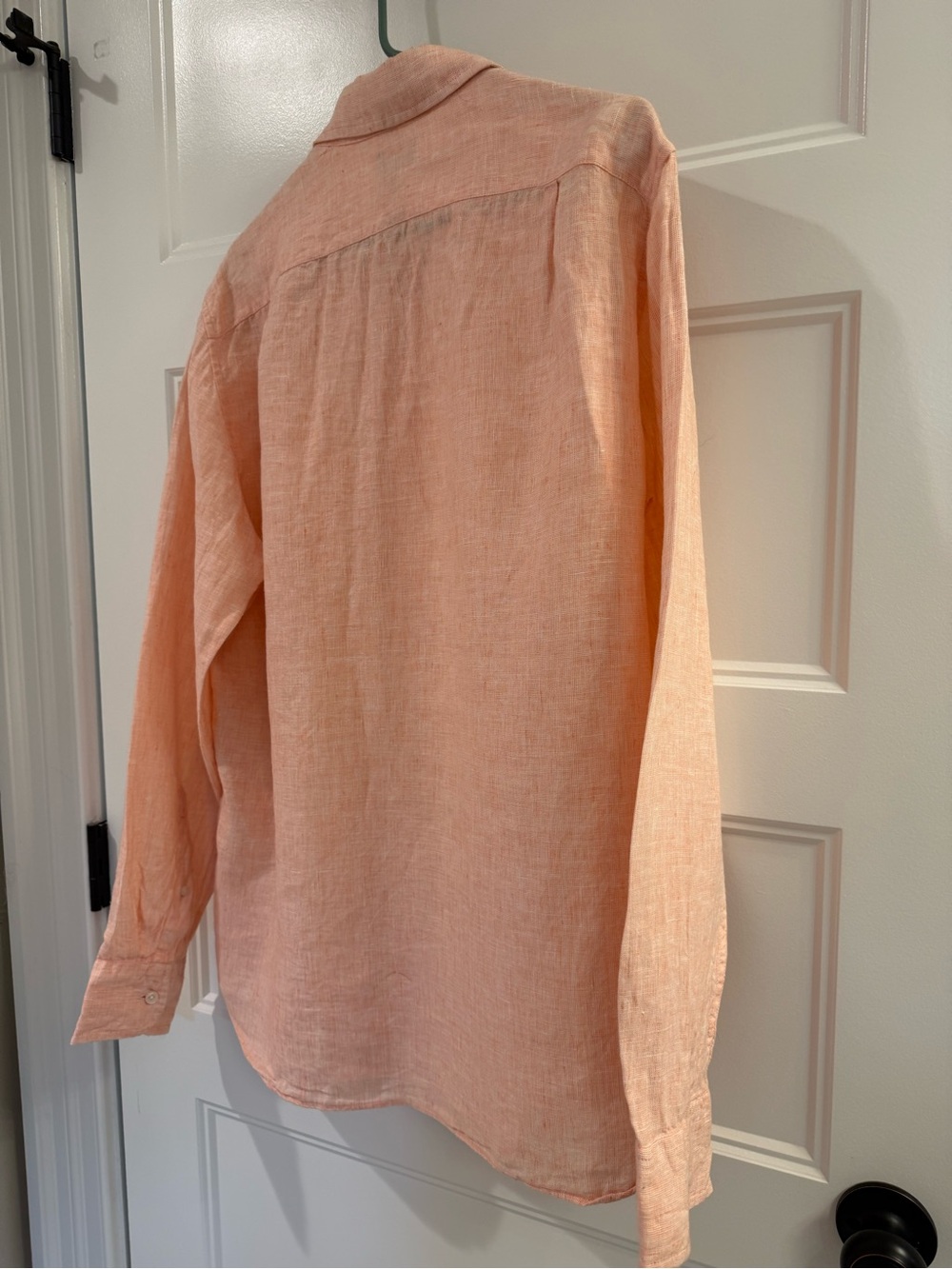 J. Crew Peach Linen-Blend Long-Sleeve Button-Down Shirt - Picture 3 of 3